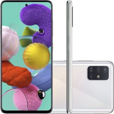 Smartphone Samsung Galaxy A51 - 128gb Ram 4gb Android 10 Tela 6,5" Branco