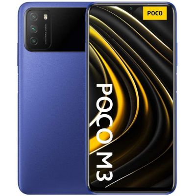 Smartphone Xiaomí Poco M3 Azul 64/4GB  FHD+ 6,53" Câmera Tripla 48MP 6.000mAh