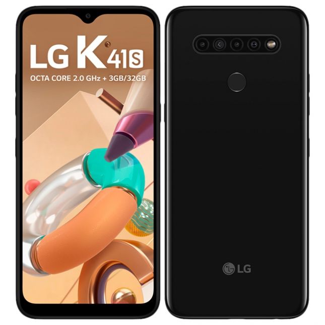 Smartphone LG K41S preto Android 9.0 Pie 6.55
