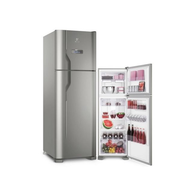 Refrigerador Electrolux DFX41 Frost Free 127v Turbo Congelamento 371L - Inox