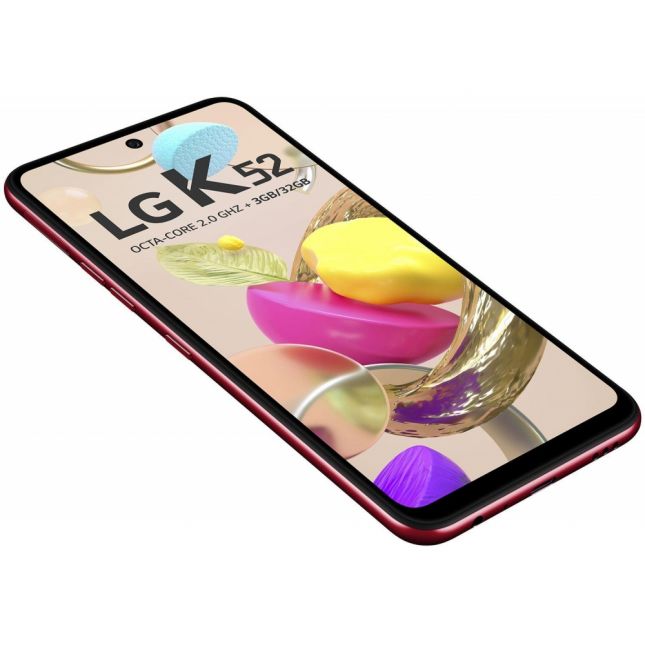 Smartphone LG K52 Vermelho 64GB, Tela  6.59”, Câmera Traseira Quádrupla, Android