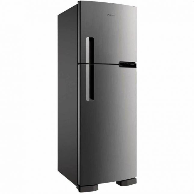 Refrigerador Brastemp Frost Free Duplex 375L Inox BRM44HK Evox 110V
