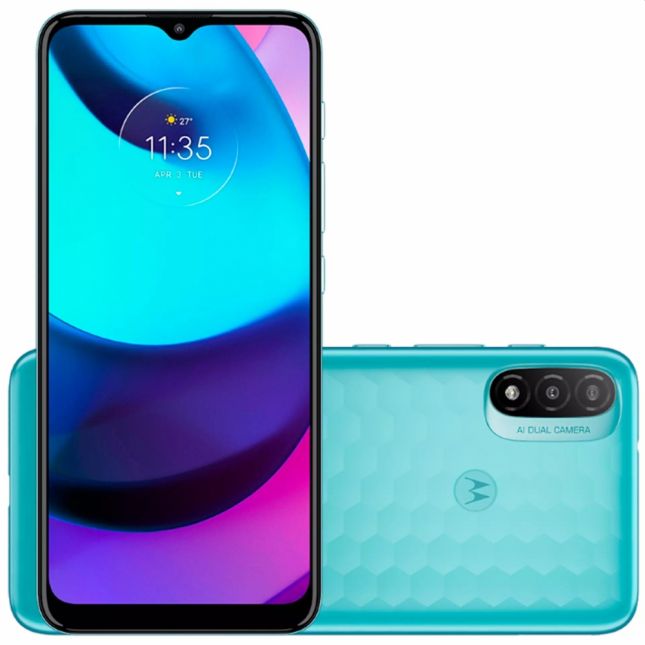 Smartphone Motorola E20 Azul, Tela de 6.5