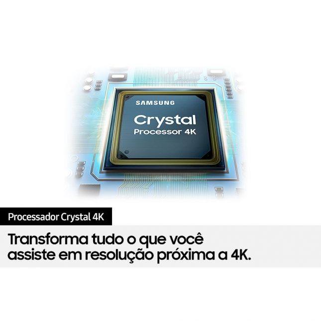 TV 65 Led Smart 4K UHD Samsung 65AU7700GXZD Processador Crystal 